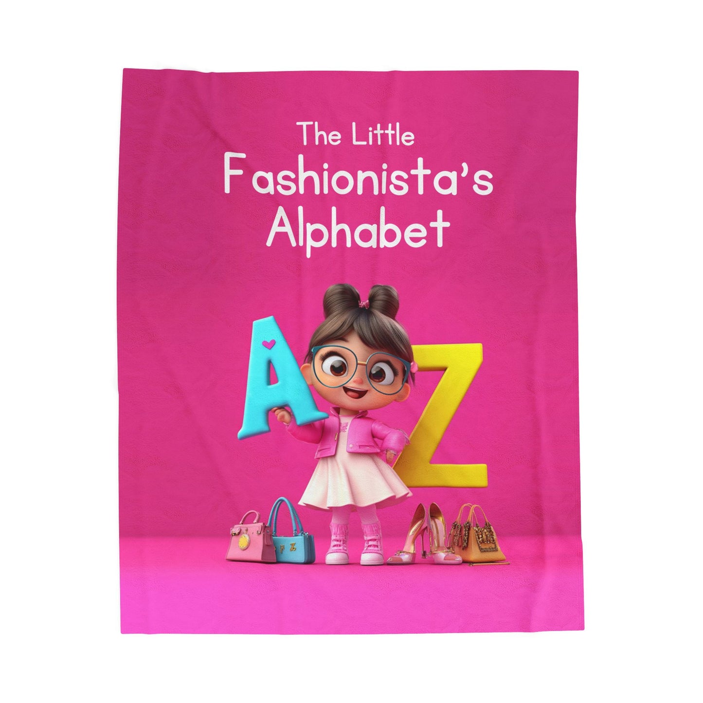 Little Fashionista's | Stylish Kids' Velveteen Blanket - Cozy & Fun, Perfect for Playrooms, Gifts, and Storytime