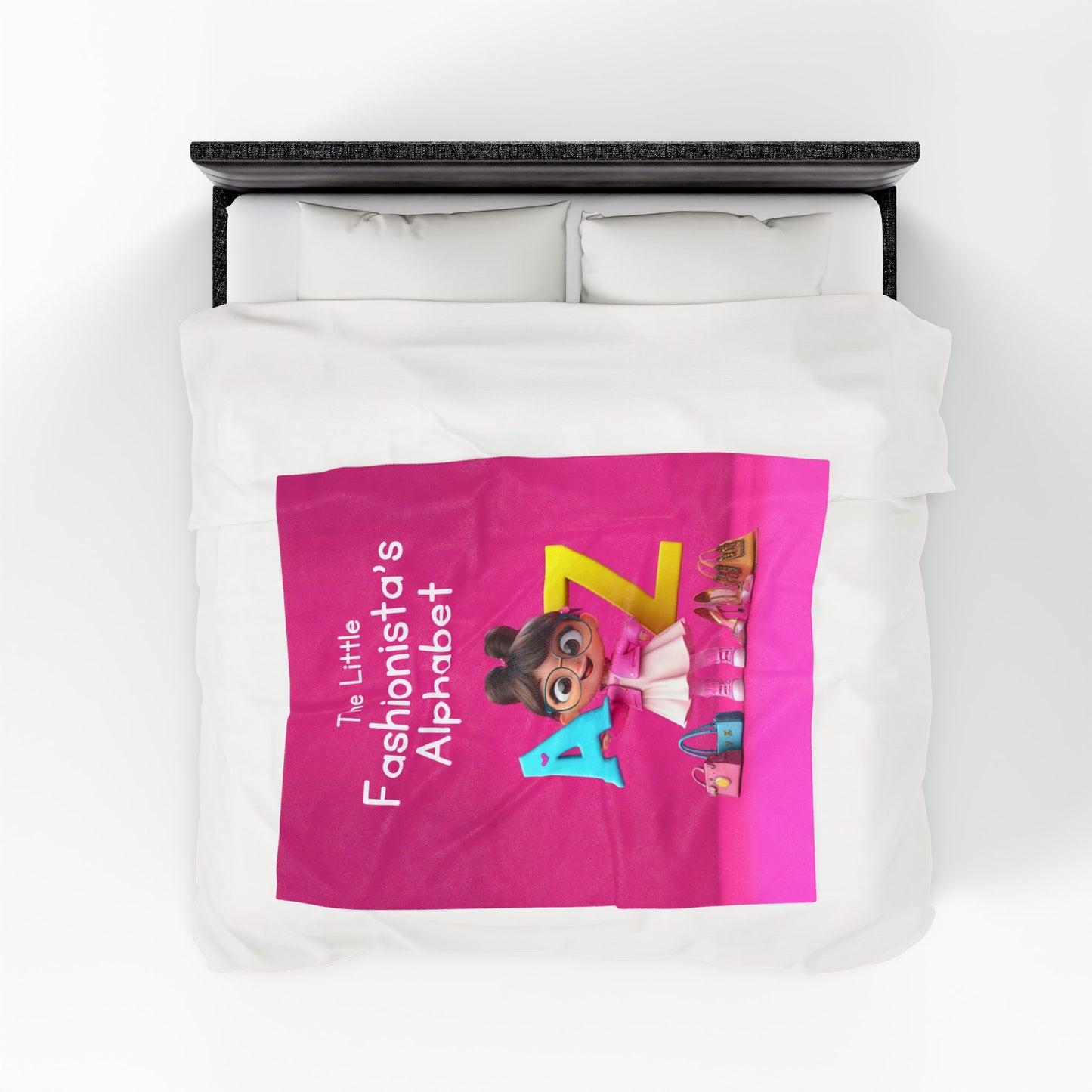 Little Fashionista's | Stylish Kids' Velveteen Blanket - Cozy & Fun, Perfect for Playrooms, Gifts, and Storytime