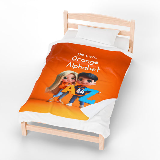 Little Orange | Stylish Kids' Velveteen Blanket - Cozy & Fun, Perfect for Playrooms, Gifts, and Storytime