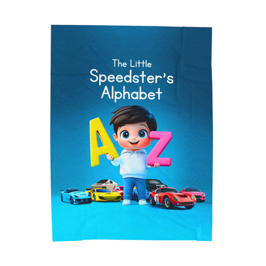 Little Speedster's | Stylish Kids' Velveteen Blanket - Cozy & Fun, Perfect for Playrooms, Gifts, and Storytime